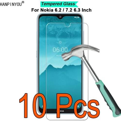 10 Pcs/Lot For Nokia 7.2 6.2 6.3" 9H Hardness 2.5D Ultra-thin Toughened Tempered Glass Film Screen Protector Guard