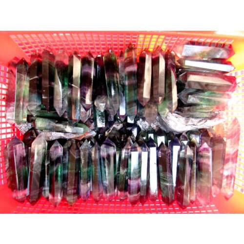 1000g NATURAL Fluorite QUARTZ CRYSTAL DT WAND POINT HEALING