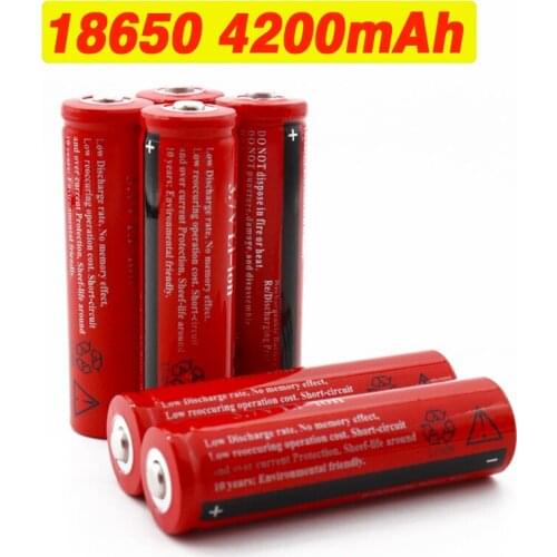 18650 Battery 3.7 V 4200 mAh Li-ion Rechargeable Battery for LED Flashlight Rechargeable Batteries Accelerator