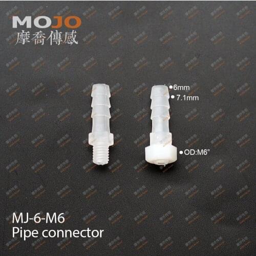 2020 (10pcs/Lots) MJ-6-M6 straight-through joint 6mm to M6 male thread connector pipe fitting