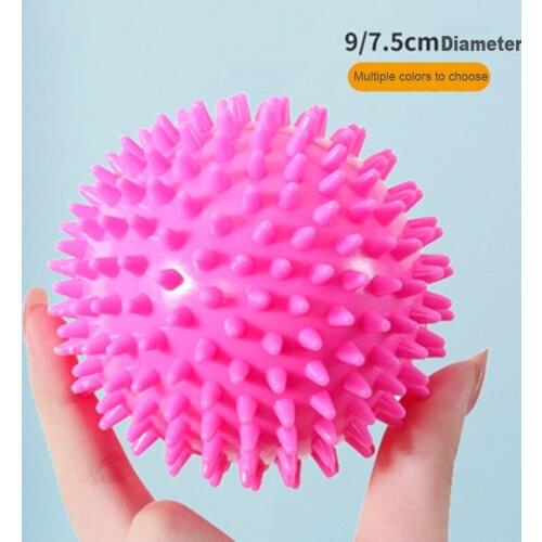 8 color PVC Hand Massage Ball PVC Soles Hedgehog Sensory Training Grip Balls Portable Physiotherapy Catch Hard Fitness 7cm&9cm
