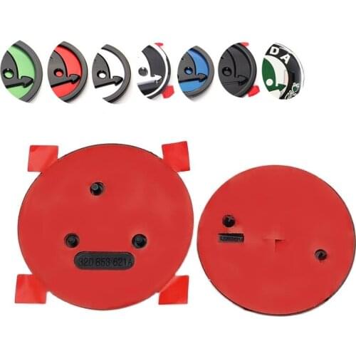 80mm 90mm Car Hood Front Rear Trunk Emblem badges Logo Covers For Skoda Fabia 1 2 Octavia a7 RS Superb Rapid Yeti Karoq Vision