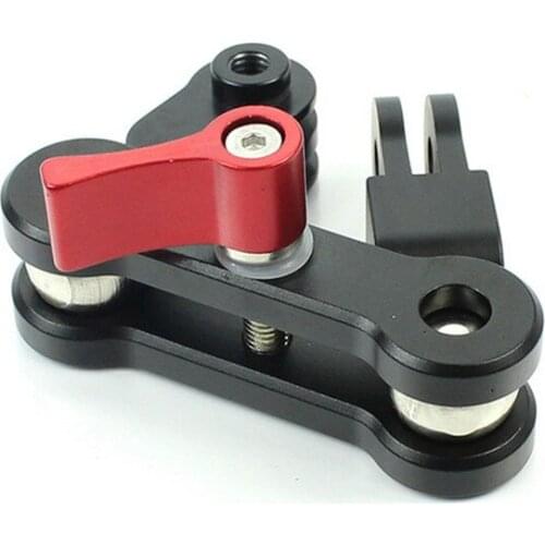 Aluminum Helmet Bracket Dual Ball Head Arm Mount Adapter 360 Degree Rotation Stand for GoPro DJI OSMO Action Camera Accessories