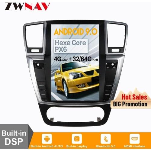 Tesla style Android 9.0 Car Multimedia Player for Benz ML GL 2012 2013 2014 2015 GPS BT Audio Radio stereo big screen head unit