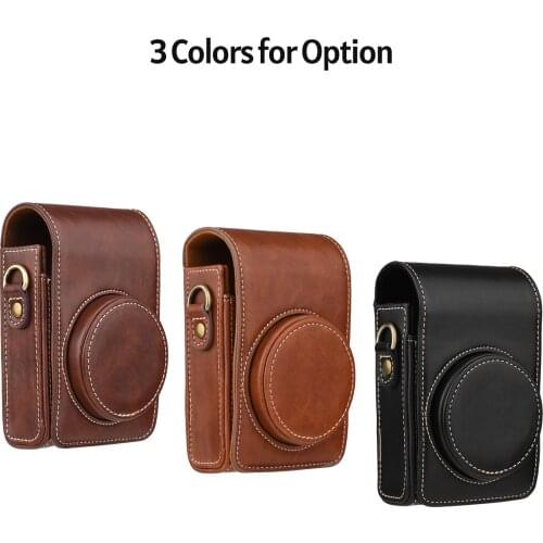 Camera Case Carry Bag Synthetic Leather Shoulder Strap for Sony RX100/RX100 II/RX100 III/RX100 IV/V/VI/VII/ZV1 for Ricoh GR2/GR3