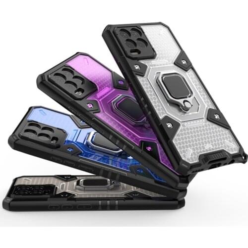 For OPPO Realme 8 Pro Case Shockproof Armor Stand Holder Magnet Car Ring Phone Case for Realme 8 Back Cover