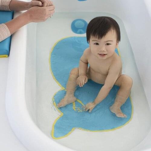 Baby Bath Mats Anti-slip Durable Suction Cup PVC Bathtub Mats Fish Shape Carpet Shower Floor Mat Bath Soft Massage Pad For Bath