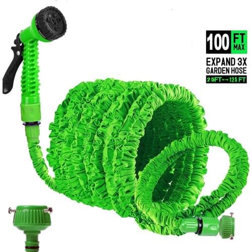 25to150 FT Flexible Garden Hose Car Watering Hose with Spray Gun Watering Kit Expandable Water Hose Pipe Watering Spray Gun Set