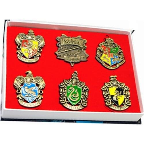 Harried Seal Stamp Vintage Alphabet Wax 3D Metal Badge Seal Potters Sets Hermione Magic Wand Weapon Keychain Necklace Box Toy