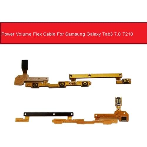 Power Volume Side Button Flex Cable For Samsung Galaxy Tab3 7.0 T210 Power Sound Control Switch keypads Tablet Replacement