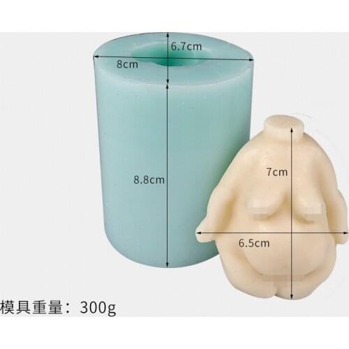Creative 3D Fat Body Candle Silicone Mold DIY Art Male Perfume Gypsum Mold for Clay Soap Handmade Wax Resin Mould