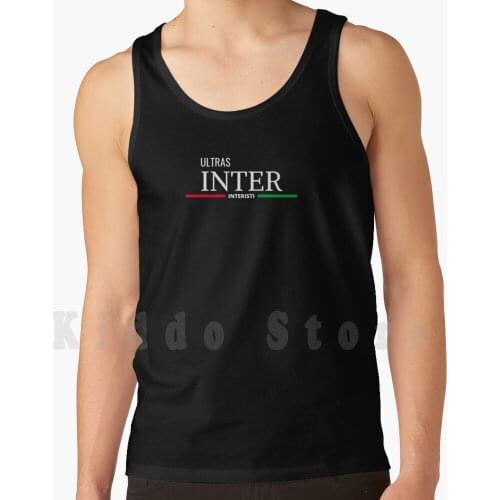 Interisti Tank Tops Vest 100% Cotton Interisti Curva Sud Rossoneri Curva Nord Inter Inter