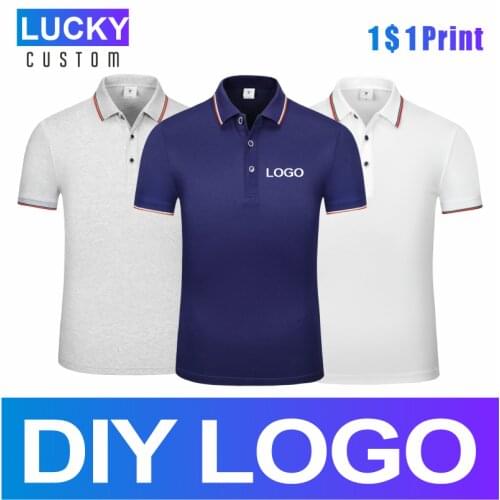 Short Sleeve Polo Man Summer Custom Printed Embroidery Company Logo Overalls Fashion Lapel Shirt 4xl