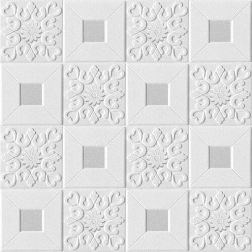 15pcs 3D Wall Sticker Stereo Ceiling Panel Roof Decor Foam Self-adhesive Wallpaper DIY Living Kids Room Decoration TV Background