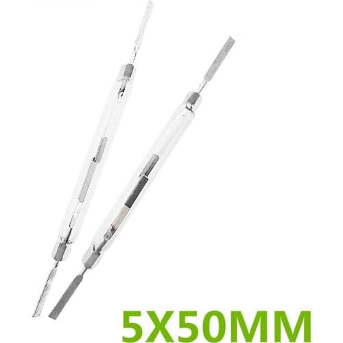 New 10PCS/LOT Reed Switch 5X50MM White Glass 2A Normally Open