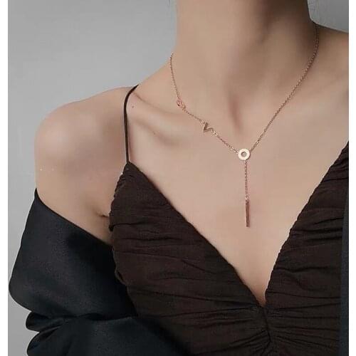 New style personality stainless steel multiple letter pendant necklace initial letter collar fashion ladies banquet accessories