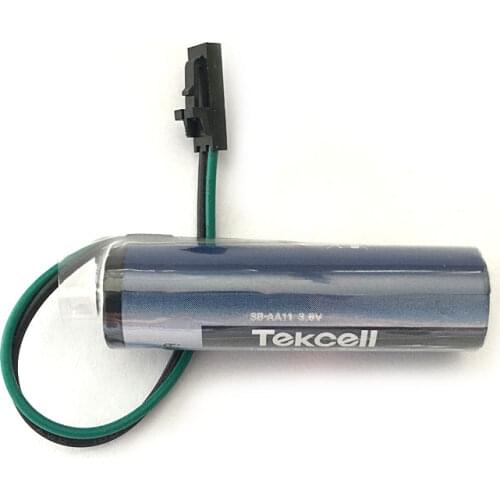 Original Korea Tekcell SB-AA11 ER14505 3.6V 2400mAh AA PLC Lithium Primary Battery Backup Batteries with Black RD023-10 Plug