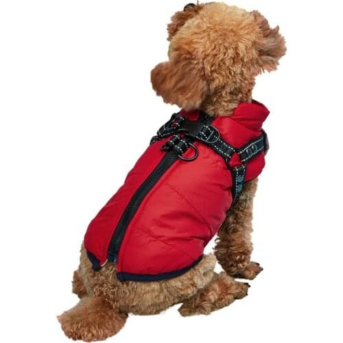 Autumn Warm Dog Clothes Vest For Windproof Winter Pet Dog Coat Jacket Padded Clothes Puppy Outfit Chihuahua Pug Cotton Clothes