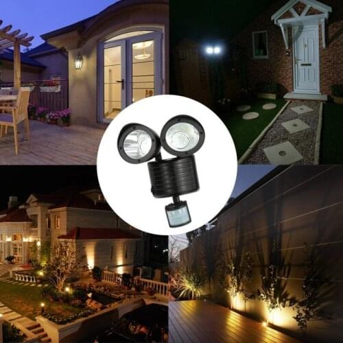 22LEDs Dual Security Detector Body Induction Solar Flood Light PIR Motion Sensor LED Solar Outdoor Garden Light Flood Light
