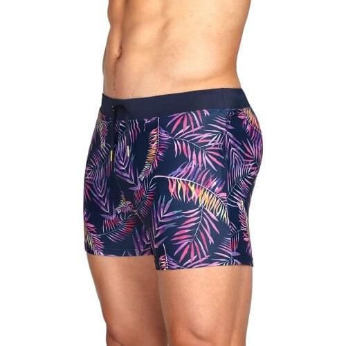 Sexy Underwear Swimwear One Piece Men Beachwear Shorts Swim Gay Men Swimwear Printings Flowers Male Trunks Beach Shorts Sale