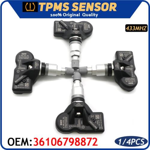 TPMS Tire Pressure Monitoring System Sensor 36106798872 For BMW 2 3 4 5 6 X1 X3 X4 Z44 Mini COOPER R60 ROOLS ROYCE Ghost 433Mhz
