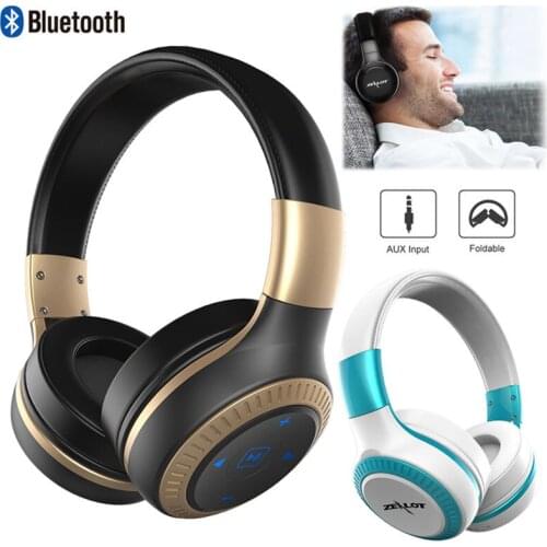 Headset Foldable Wireless Earphone Noise Cancelling Stereo Sport Game Headphone with Mic for iPhone Android Phones