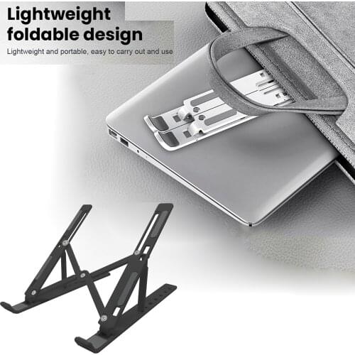 Foldable Laptop Stand Portable Notebook Stand For Macbook Pro Tablet Cooling Pad Adjustable Riser Non-Slip Holder