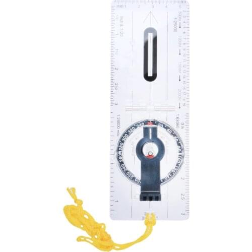 Foldable Multifunction Map Ruler Compass for Hiking Camping Orienteering