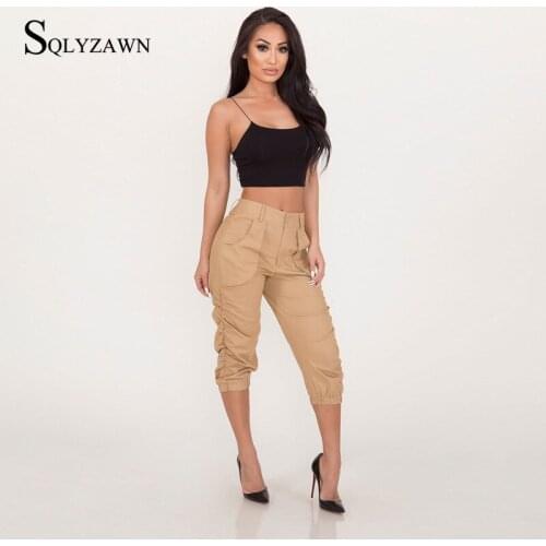 SQLYZAWN Women's Cropped Trousers