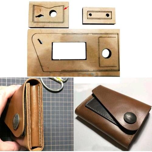 Japan Steel Blade wooden dies DIY leather craft name card bag wallet die knife mould set hand punch tool template 170*115*18mm