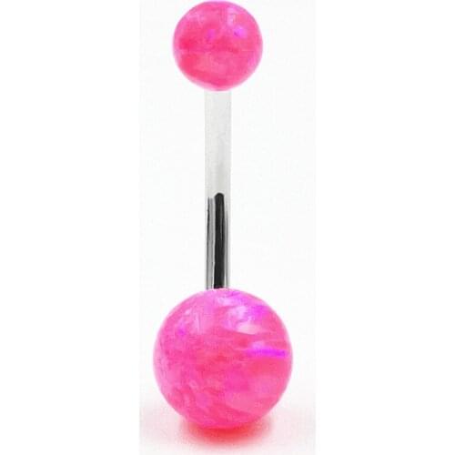 1pc 925 sterling silver Belly Ring Womens Fashion Navel Bars Rings Punk Body Piercing Ombligo Body Jewelry pink Color