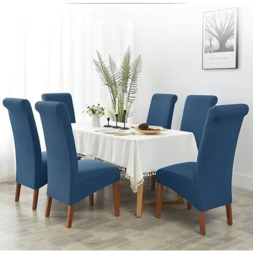 1/2/4/pcs Polar Fleece Fabric Long Back Chair Cover Elastic Seat Covers XL Size Chair Covers Spandex Restaurant Hotel Party