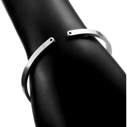 4pcs/lot Stainless Steel Starter Bracelet Bend Bangle DIY Connector Pendants Bracelets Accessories Jewelry Making Supplies