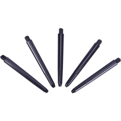 50pcs/lot Black Nylon Dart Shafts 2BA 48mm Screw Thread Plastic Darts Rod Stems Darts Accessories