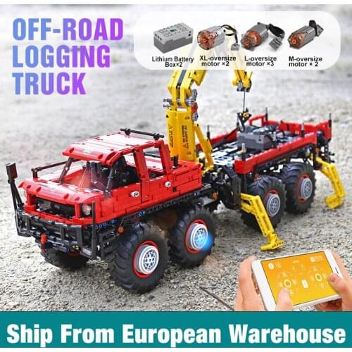 Mould King 13146 MOC-15805 RC Power Function 8 x 8 off-road rescue crane Building Blocks Toy Kit Educational Children Gift