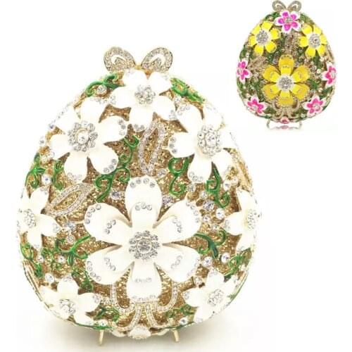 Designer Girls Yellow/White Dinner Lipstick Floral Clutches High Quality Women’s Diamond Shoulder Handbag Money Crystal Bags