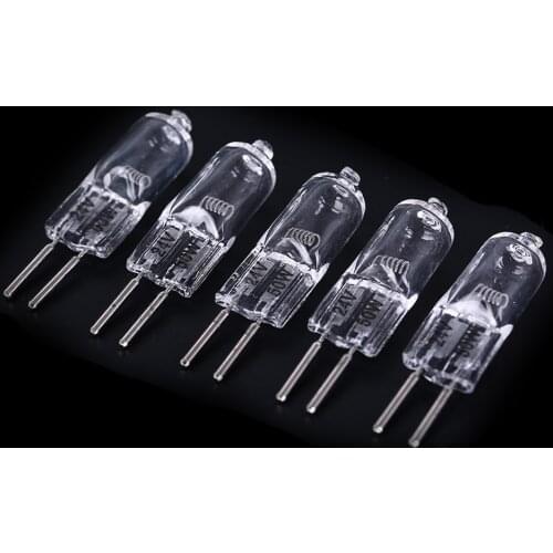 5pcs Machine Work Lights Beads G5.3 24V 35W/ 50W 2900K Halogen Bulb Dedicated Lathe Tool Machine Work Lamp Warm White Clear Bulb