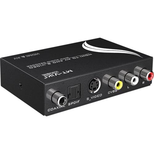 HDMI to AV + S-VIDEO + SPDIF Audio + COXIAL Converter Metal