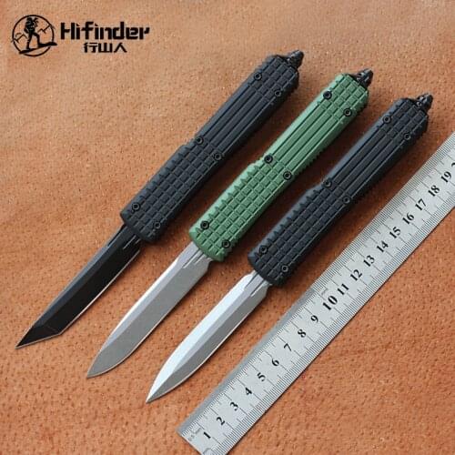 Hifinder Four styles D2 blade aluminum handle outdoor EDC hunt Tactical tool camping survival dinner kitchen knife