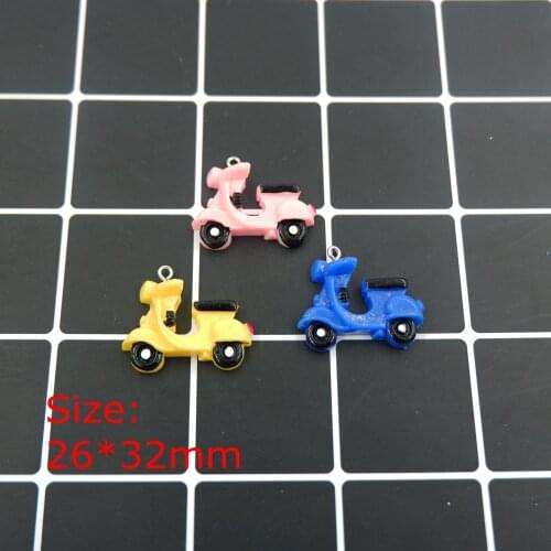 Kawaii Motorcycle Helicopter charms pendants for jewelry making bracelets necklace earrings making resin flat back cabochon