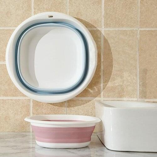 Creative Foldable Wash Basin Hangable Space Saving Durable Bucket Portable Thickening Home Bathroom Travel Washing Water Basin