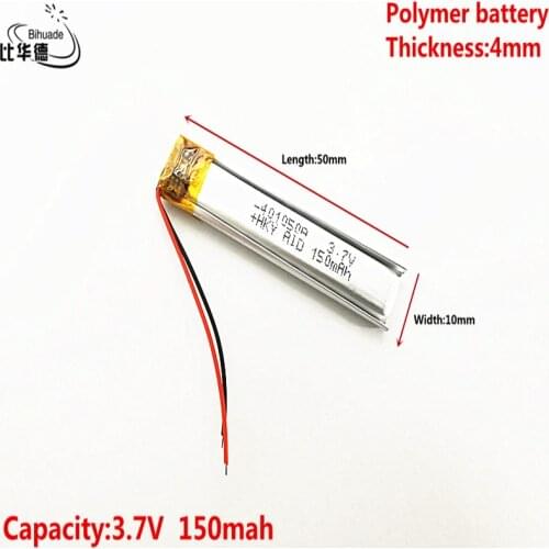 Liter energy battery Good Qulity 3.7V,150mAH 401050 Polymer lithium ion / Li-ion battery for tablet pc BANK,GPS,mp3,mp4