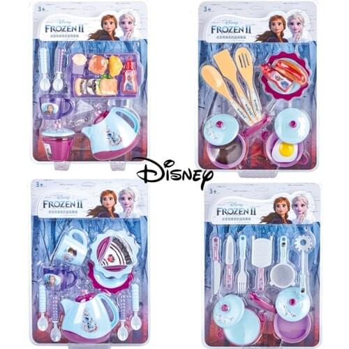 Disney Kids Kitchen Toy Set for Kids Cute Mini Food Toys Cake Stand Miniature Food Cooking Pots Set Kawaii Christmas Gift