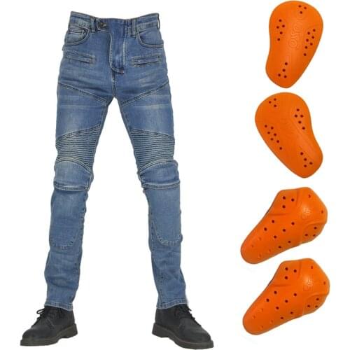 2020 hot sale JES-718 motorcycle leisure motorcycle mens cross-country outdoor riding jeans with protective equipment knee pads