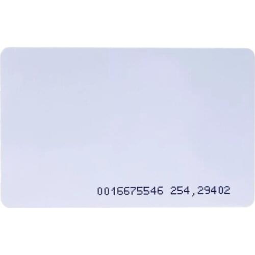 Low frequency 125khz T5577/TK4100/EM4300 hard plastic clear transparent rfid name card