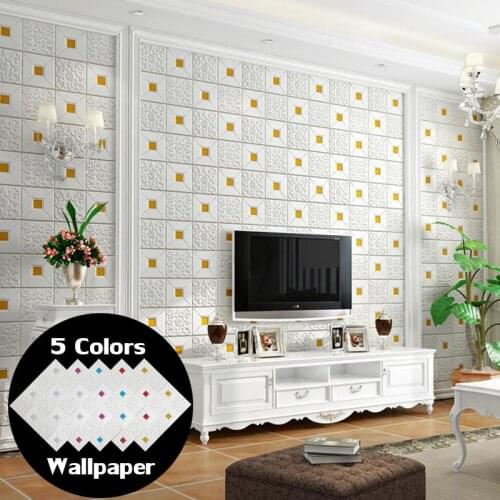 70x70cm Wallpaper 3D Brick Wall Stickers Self-Adhesive Waterproof Wallpapers for DIY Home Room TV Background Wall Decoration