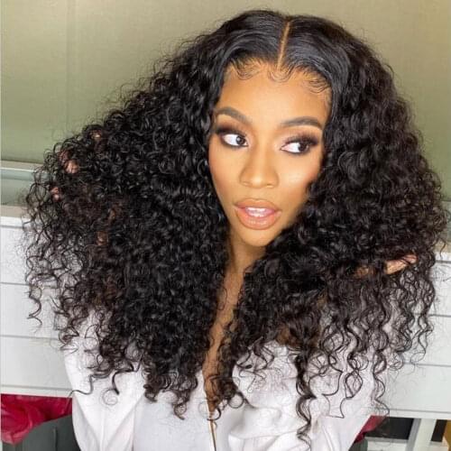 AAtifa Peruvian Water Wave Wig 4x4 Lace Closure Wig 100% Human Hair Lace Wigs For Black Women 13x1x4 T Part Transparent Lace Wig