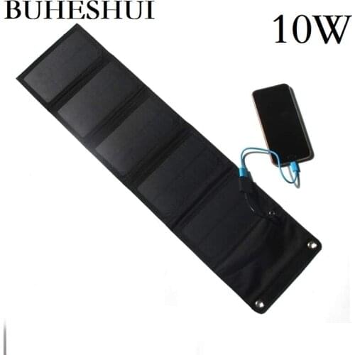 BUHESHUI 10W 8W 6W Portable Foldable Solar Charger outdoor Travel Waterproof Solar Rechargeable Folding Bag Free Shipping