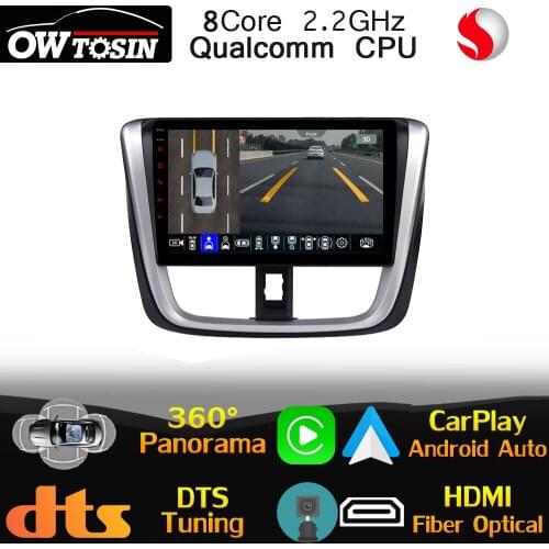 Qualcomm CPU Android For Toyota Yaris L Vios 2016-2020 Car GPS Radio Auto 360 Camera DTS Head Unit DSP Stereo HIFI CarPlay HDMI