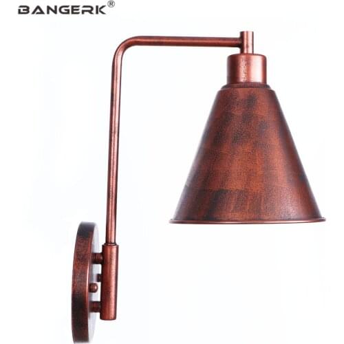 Simple RH Edison LED Wall Lamp Vintage Industrial Loft Decor Sconce Wall Lights Bedside Home Lighting Fixtures Iron Black/White